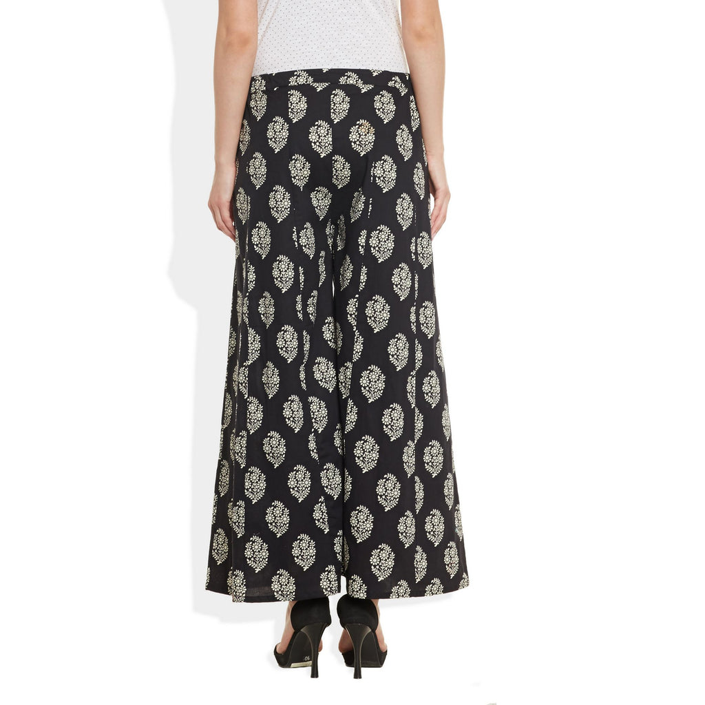 Cotton Printed Palazzo Pants For Women Indian,Small,W-CPLZS-2721