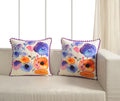 Digitally Printed 100% Cotton Canvas 240 Gsm 18 X 18 Inch Set Of 2 Cushion Covers,Amore