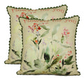 Digitally Printed 100% Cotton Canvas 240 Gsm 18 X 18 Inch Set Of 2 Cushion Covers,,Flowers For You