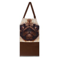 Digitally Printed Cotton Cooking Apron-Animal Face Kitchen Apron - 27 Inch x 22 Inch,Adjustable Length-100% Cotton Canva-Pug Face