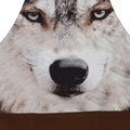 Digitally Printed Cotton Cooking Apron-Animal Face Kitchen Apron - 27 Inch x 22 Inch,Adjustable Length-100% Cotton Canvas-Wolf Face