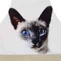 Digitally Printed Cotton Cooking Apron-Animal Face Kitchen Apron - 27 Inch x 22 Inch,Adjustable Length-100% Cotton Canvas-Pussy Cat Face