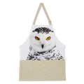 Digitally Printed Cotton Cooking Apron-Animal Face Kitchen Apron - 27 Inch x 22 Inch,Adjustable Length-100% Cotton Canvas-Sitting Owl Face