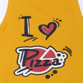 Screen Print Cooking Apron Duck Cotton - Kitchen Gifts for Women -31x26 Inch-Free Adjustable Size -Chef's Apron-I Love Pizza