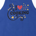 Screen Print Cooking Apron Duck Cotton - Kitchen Gifts for Women -31x26 Inch-Free Adjustable Size -Chef's Apron-I Love Cooking