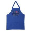 Screen Print Cooking Apron Duck Cotton - Kitchen Gifts for Women -31x26 Inch-Free Adjustable Size -Chef's Apron-I Love Cooking