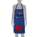 Screen Print Cooking Apron Duck Cotton - Kitchen Gifts for Women -31x26 Inch-Free Adjustable Size -Chef's Apron-I Love Cooking