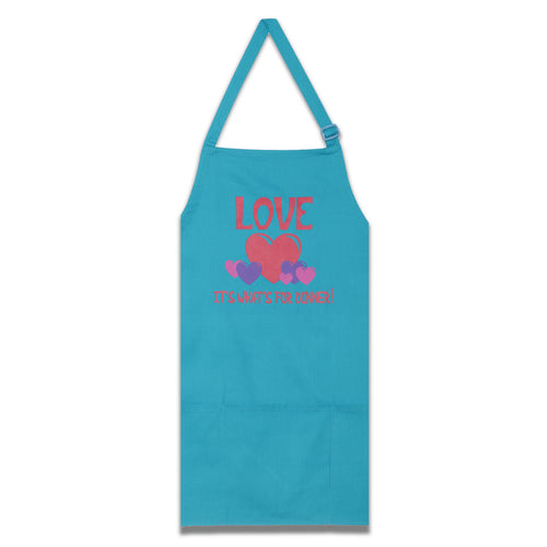 Screen Print Cooking Apron Duck Cotton - Kitchen Gifts for Women -31x26 Inch-Free Adjustable Size -Chef's Apron-Love For Dinner