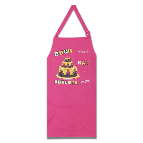 Screen Print Cooking Apron Duck Cotton - Kitchen Gifts for Women -31x26 Inch-Free Adjustable Size -Chef's Apron-CAKE