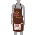 Screen Print Cooking Apron Duck Cotton - Kitchen Gifts for Women -31x26 Inch-Free Adjustable Size -Chef's Apron-Chef