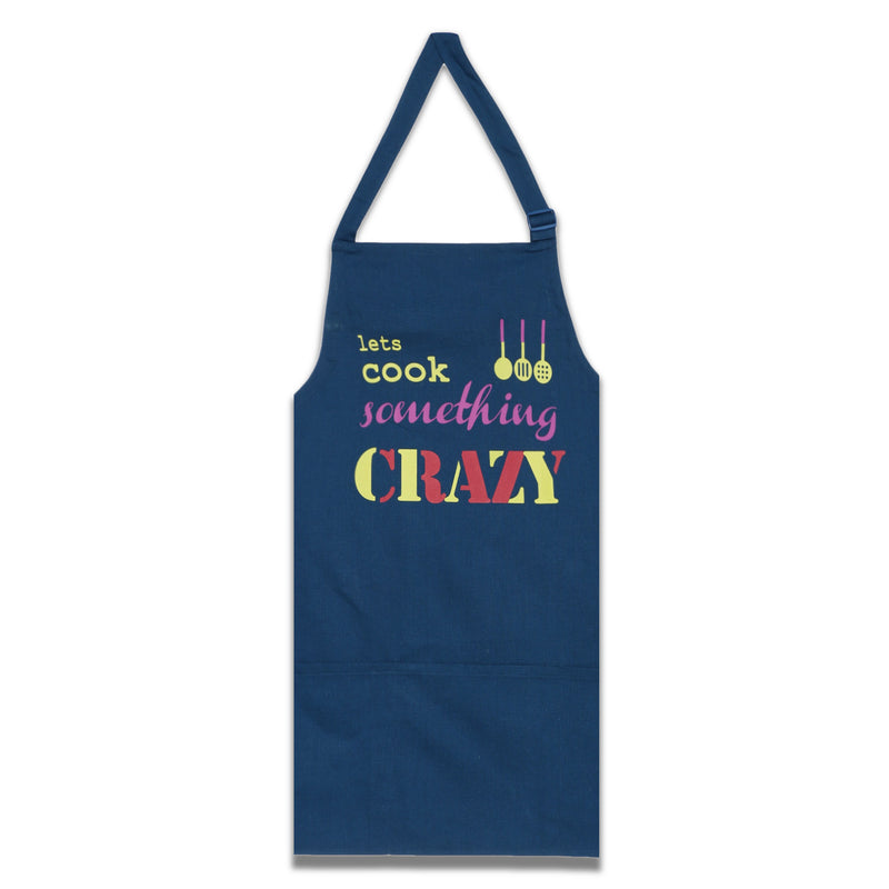 Screen Print Cooking Apron Duck Cotton - Kitchen Gifts for Women -31x26 Inch-Free Adjustable Size -Chef's Apron-Crazy