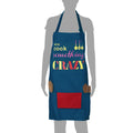 Screen Print Cooking Apron Duck Cotton - Kitchen Gifts for Women -31x26 Inch-Free Adjustable Size -Chef's Apron-Crazy