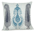 100% Cotton Canvas 240 Gsm 18 X 18 Inch Screen Printed,Set Of 2 Cushion Covers,Paisley Floral,Cnc18-5