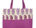 Digitally printed Brocade fashion bag 15 x 16 inch Faux Silk Dupion,PURPLE,Totes Shopping bag