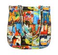 Digitally Printed Multicolor Fashion Tote Bags 100% Polyester Reversible Design Waterproof Quilted 15X16 Inch,FT79-1