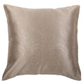 Shalinindia Jacquard Cushion Cover- Set of 2 Throw Pillow Covers - Zip Closure - 16 x 16 Inches,Polyster,Beige