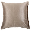 Shalinindia Jacquard Cushion Cover- Set of 2 Throw Pillow Covers - Zip Closure - 16 x 16 Inches,Polyster,Beige