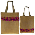 Set Of 2 Multipurpose Shopping Bags, Jute Shimmer,Natural Fiber-Eco Frienly,Non Woven Lining,JSSB_JSMB_801