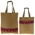 Set Of 2 Multipurpose Shopping Bags, Jute Shimmer,Natural Fiber-Eco Frienly,Non Woven Lining,JSSB_JSMB_801