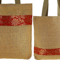 Set Of 2 Multipurpose Shopping Bags, Jute Shimmer,Natural Fiber-Eco Frienly,Non Woven Lining JSSB_JSMB_805