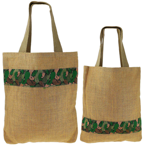 Set Of 2 Multipurpose Shopping Bags, Jute Shimmer,Natural Fiber-Eco Frienly,Non Woven Lining JSSB_JSMB_807