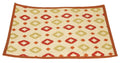 Digitally Printed Faux Silk Place Mats And Napkins Set Of 4,Beige And Orange