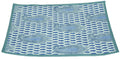 Digitally Printed Faux Silk Place Mats And Napkins Set Of 6,Aqua Blue