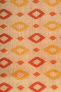 Door Curtains Set Of 2 Curtain Panels With Lining Digitally Printed Faux Silk 48 X 84 Inch,Beige And Orange