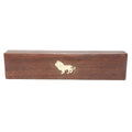 Handmade Long Wooden Box Carved By Traditional Artisans Of India- Wood Box Storage-Rectangular Wood Box-Lion Charm,11 Inch