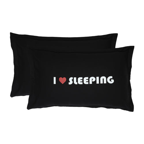 Shalinindia Black Pillowcase 18x28 Inch -Cotton Pillowcases Set Of 2- Bed Room Décor Pillow Sham