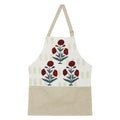 Digitally Printed Cotton Cooking Apron- Indian Printed Kitchen Apron for Women - 27 Inch x 22 Inch,Cream And Laurel Green