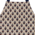 Digitally Printed Cotton Cooking Apron- Indian Printed Kitchen Apron for Women - 27 Inch x 22 Inch,Floral, Blue And Wheat Cream