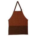 Digitally Printed Cotton Cooking Apron- Indian Printed Kitchen Apron for Women - 27 Inch x 22 Inch,Floral,Rust And Chocolate Brown