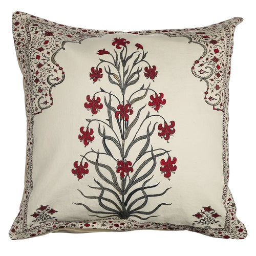 Shalinindia Digitally Printed Cotton Canvas Floral Cushion Cover 18X18 Inch Set Of 2,Cotton Pillow Covers Zipper