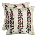 Shalinindia Digitally Printed Floral Indian Cushion Cover 18X18 Inch Set Of 2,Cotton Pillow Covers Zippered