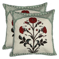 Shalinindia Digitally Printed Cotton Canvas Floral Cushion Cover 18X18 Inch Set Of 2,Pillow Cover With Zipper