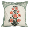 Shalinindia Digitally Printed Cotton Canvas Floral Cushion Cover 18X18 Inch Set Of 2,Pillow Cover With Zippered