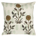 Shalinindia Digitally Printed Cotton Canvas Floral Cushion Cover 18X18 Inch Set Of 2,Pillow Cover Zipper