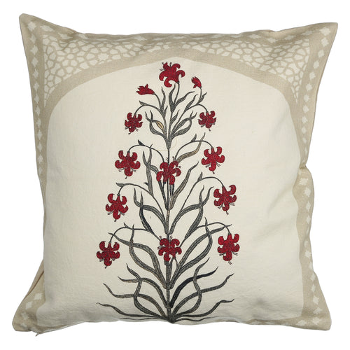 Shalinindia Digitally Printed Cotton Canvas Floral Cushion Cover 18X18 Inch Set Of 2,Pillow Covers Zipper