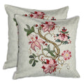 Shalinindia Digitally Printed Set Of 2 Cotton Canvas Floral Zipper Cushion Cover 18X18 Inch