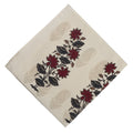 Table Linens Floral Set Of 6 Dinner Napkins And 6 Place Mats - Cotton Canvas Fabric - Mat-12x18 Inch,Napkin 18x18 Inch-PGMN12-904