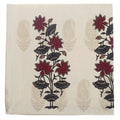 Table Linens Floral Set Of 6 Dinner Napkins And 6 Place Mats - Cotton Canvas Fabric - Mat-12x18 Inch,Napkin 18x18 Inch-PGMN12-904