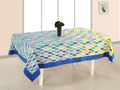 ShalinIndia Blue Border Cotton Printed Table Cloth Cover 6 Seater Rectangle Table Cover -60 x 84 inch