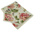 Indian Patterned Duck Cotton Table Runner - 13 x 90 Inches - Pink, Lilac, Green and Beige Floral