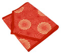 Indian Patterned Duck Cotton Table Runner - 13 x 90 Inches - Orange and Gold Boho Lattice