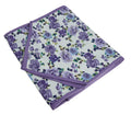 Indian Floral Duck Cotton Table Runner - 13 x 36 Inches - Purple, Lavender, Gold & White Rose