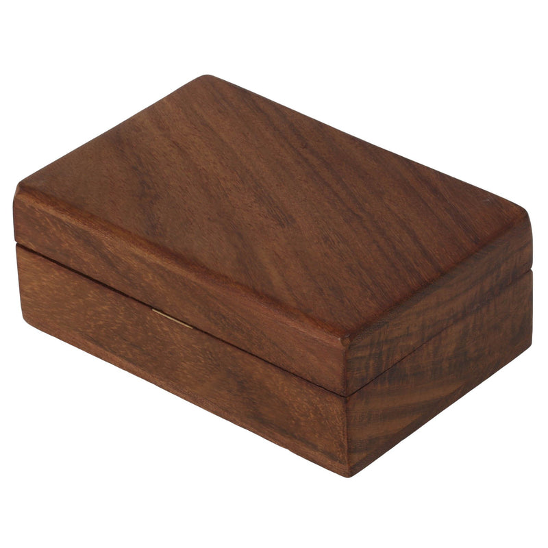 Wooden Trinket Jewelry Box, Sleek and Simple Gift for Women, 4 X 2.5 X 1.5 Inches