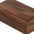 Wooden Trinket Jewelry Box, Sleek and Simple Gift for Her, 4 X 2 X 1.5 Inches