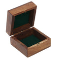 Wooden Trinket Jewelry Box, Sleek and Simple Gift for Girlfriend, 3 x 3 x 1.75 inches