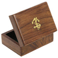 Wooden Trinket Jewelry Box, Sleek and Simple Gift for Girls, 4 x 3 x 1.75 inches